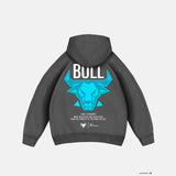Sudadera oversize con capucha Bull – Gris tornado