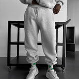 Pantalón jogger básico – Gris claro jaspeado