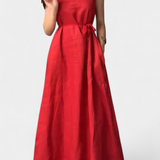 Vestido Suave sin Mangas con Lazo Ajustable