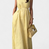 Vestido Suave sin Mangas con Lazo Ajustable