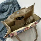 Bolsa de Yute con Estampado Floral