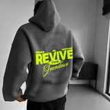 Sudadera oversize con capucha Revive – Antracita