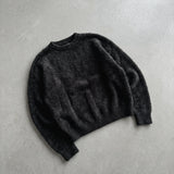 Jersey oversize de punto trenzado suave – Negro