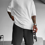Camiseta oversize de pana – Blanco