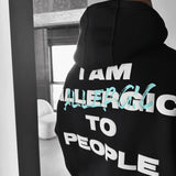 Sudadera oversize con capucha Allergic – Negro