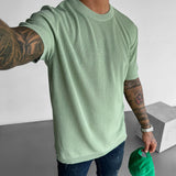 Camiseta oversize de punto – Verde