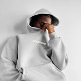 Sudadera oversize con capucha Allergic – Gris