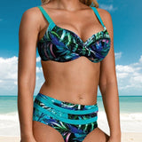Margarita | Bikini de cintura alta con hojas