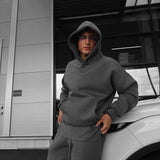 Sudadera básica oversize con capucha – Antracita