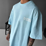 Camiseta oversize Statement – Azul