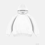 Sudadera básica oversize con capucha – Blanco