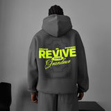 Sudadera oversize con capucha Revive – Antracita