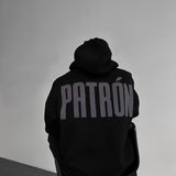 Sudadera oversize con capucha Patron – Negro y antracita