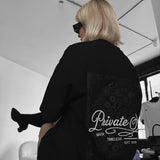 Camiseta oversize Private Archive – Negro
