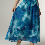 Vestido Midi Halter con Cintura Fruncida
