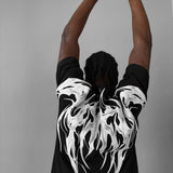 Camiseta oversize Tribal – Negro