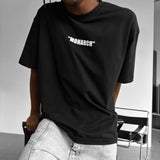 Camiseta oversize Monarch – Negro y blanco