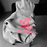 Sudadera oversize con capucha Les Teddys – Gris