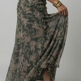 Vestido Midi Off-Shoulder con Escote Drapeado