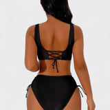 Helena | Bikini de cintura alta con top cruzado