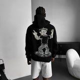 Sudadera oversize con capucha Popeye – Negro