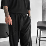 Pantalón de pana de corte holgado – Negro