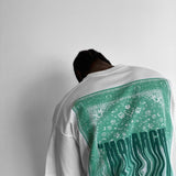 Camiseta oversize Monarch – Crudo y verde