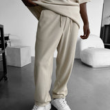 Pantalón de pana de corte holgado – Beige