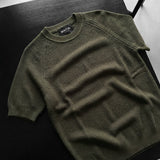 Camiseta de punto de corte ajustado – Caqui