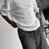 Camiseta oversize de pana – Blanco