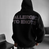Sudadera oversize con capucha Allergic – Negro