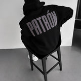 Sudadera oversize con capucha Patron – Negro y antracita