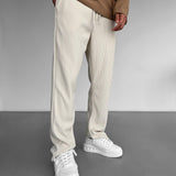 Pantalón de pana de corte holgado – Beige