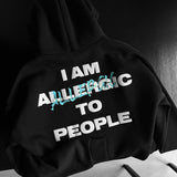 Sudadera oversize con capucha Allergic – Negro