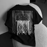 Camiseta oversize Monarch – Negro y blanco