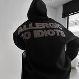 Sudadera oversize con capucha Allergic – Negro