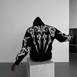 Sudadera oversize con capucha Mafia Tribal – Negro