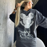 Camiseta oversize Mouse – Antracita