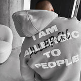 Sudadera oversize con capucha Allergic – Gris