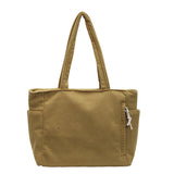Bolso de Hombro Acanalado con Detalle de Cordón