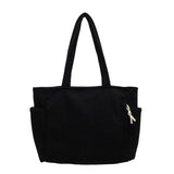 Bolso de Hombro Acanalado con Detalle de Cordón