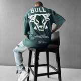 Camiseta oversize Bull – Petróleo