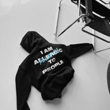 Sudadera oversize con capucha Allergic – Negro