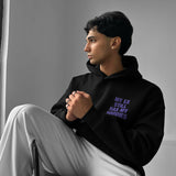 Sudadera oversize con capucha EX Part II – Negro y morado