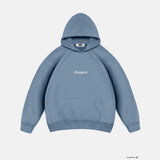 Sudadera oversize con capucha Souvenir – Denim lavado