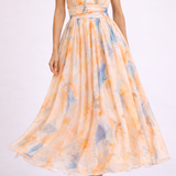 Vestido con Escote Halter Acuarela