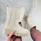 Botas Chelsea Suedine - Beige