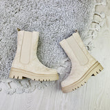 Botas Chelsea Suedine - Beige