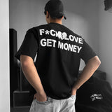 Camiseta oversize Get Money – Negro