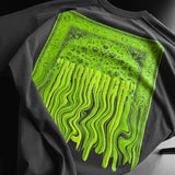 Camiseta oversize Monarch – Antracita y neón